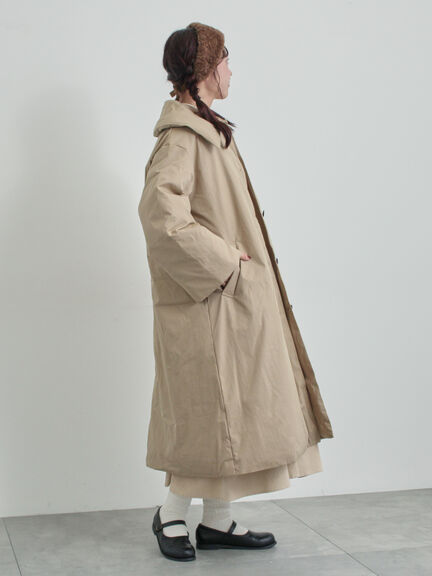 綿ナイロン中綿コート（ベージュ/グリーン）｜TSUHARU by Samansa Mos2（ツハルバイサマンサモスモス）通販