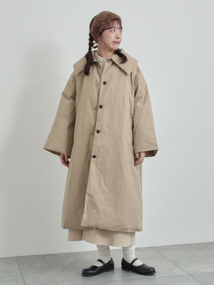 綿ナイロン中綿コート（ベージュ/グリーン）｜TSUHARU by Samansa Mos2（ツハルバイサマンサモスモス）通販