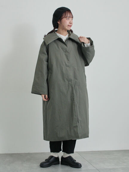 綿ナイロン中綿コート（ベージュ/グリーン）｜TSUHARU by Samansa Mos2（ツハルバイサマンサモスモス）通販