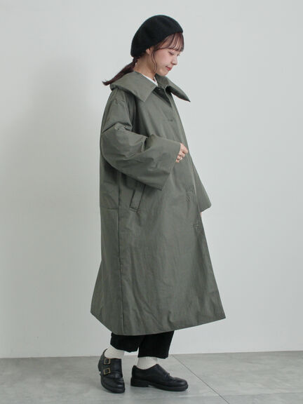 綿ナイロン中綿コート（ベージュ/グリーン）｜TSUHARU by Samansa Mos2（ツハルバイサマンサモスモス）通販