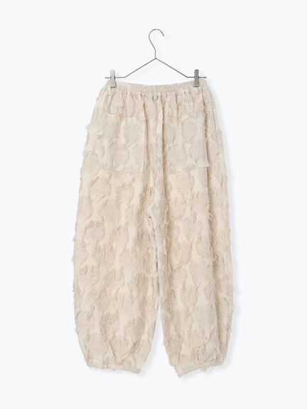 フラワー柄カットジャカードパンツ（ブラック/ベージュ）｜TSUHARU by Samansa Mos2（ツハルバイサマンサモスモス）通販