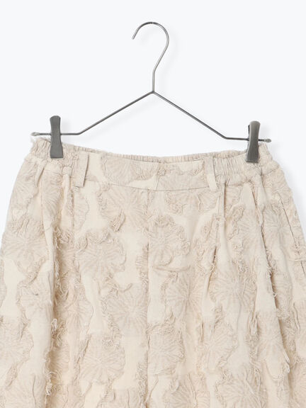 フラワー柄カットジャカードパンツ（ブラック/ベージュ）｜TSUHARU by Samansa Mos2（ツハルバイサマンサモスモス）通販