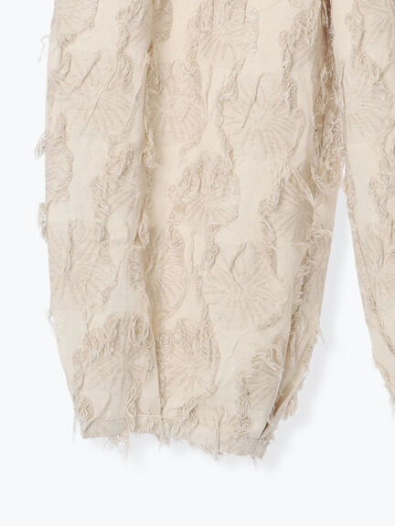 フラワー柄カットジャカードパンツ（ブラック/ベージュ）｜TSUHARU by Samansa Mos2（ツハルバイサマンサモスモス）通販