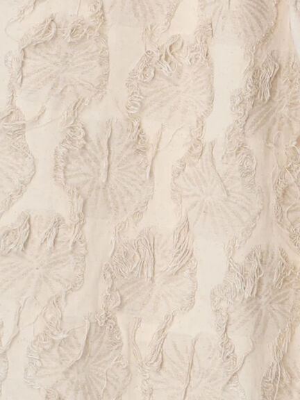 フラワー柄カットジャカードパンツ（ブラック/ベージュ）｜TSUHARU by Samansa Mos2（ツハルバイサマンサモスモス）通販