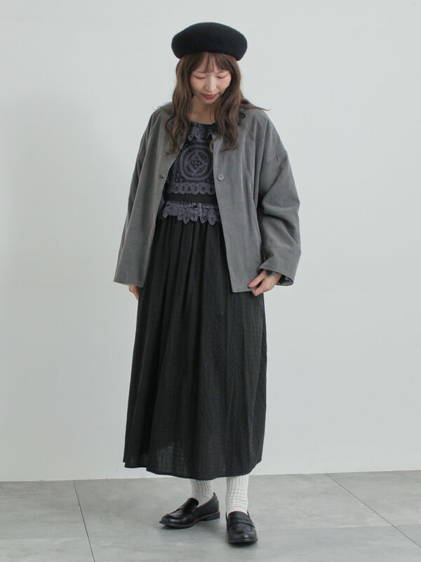 WEB限定 Sサイズ】ドビーバテンレースワンピース（オフホワイト