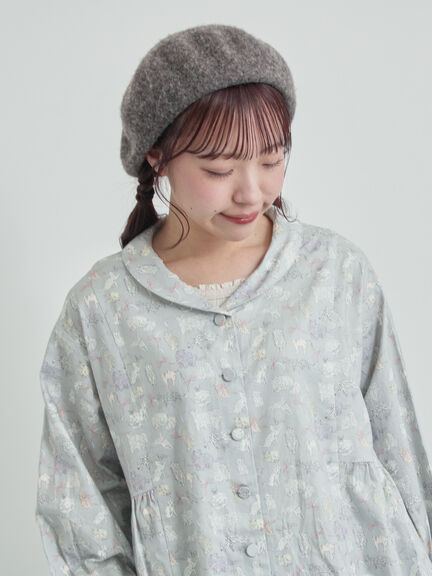 【LIBERTY】Koh & Eito柄ビエラワンピース（ブラック/Ｓグレー）｜TSUHARU by Samansa Mos2（ツハルバイサマンサモスモス）通販