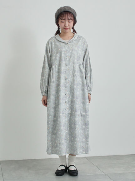 【LIBERTY】Koh & Eito柄ビエラワンピース（ブラック/Ｓグレー）｜TSUHARU by Samansa Mos2（ツハルバイサマンサモスモス）通販