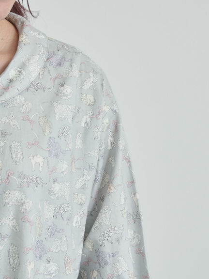 【LIBERTY】Koh & Eito柄ビエラワンピース（ブラック/Ｓグレー）｜TSUHARU by Samansa Mos2（ツハルバイサマンサモスモス）通販