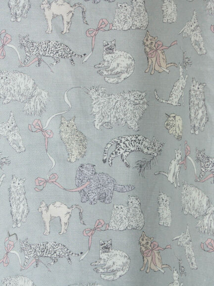 【LIBERTY】Koh & Eito柄ビエラワンピース（ブラック/Ｓグレー）｜TSUHARU by Samansa Mos2（ツハルバイサマンサモスモス）通販