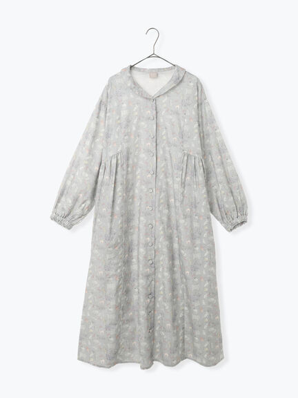 【LIBERTY】Koh & Eito柄ビエラワンピース（ブラック/Ｓグレー）｜TSUHARU by Samansa Mos2（ツハルバイサマンサモスモス）通販