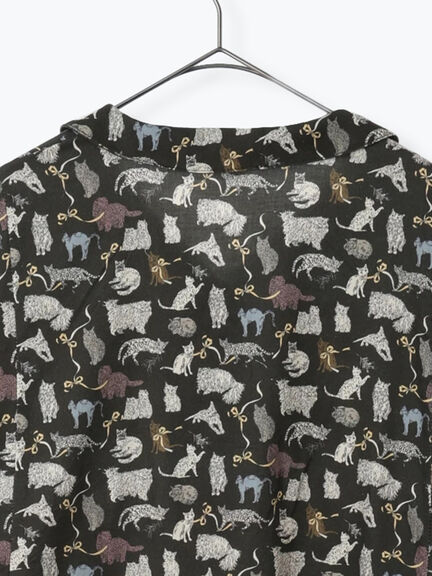 【LIBERTY】Koh & Eito柄ビエラワンピース（ブラック/Ｓグレー）｜TSUHARU by Samansa Mos2（ツハルバイサマンサモスモス）通販