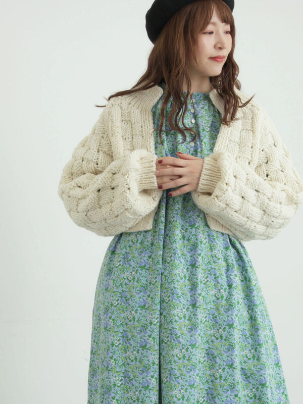 【LIBERTY】Maria柄細コールワンピース（ブルー）｜TSUHARU by Samansa Mos2（ツハルバイサマンサモスモス）通販