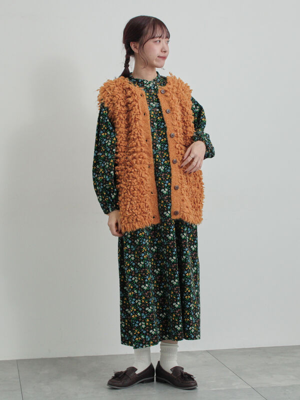 セール】 【LIBERTY FABRICS】Maria柄細コールワンピース セール】 【LIBERTY FABRICS】Maria柄細コールワンピース