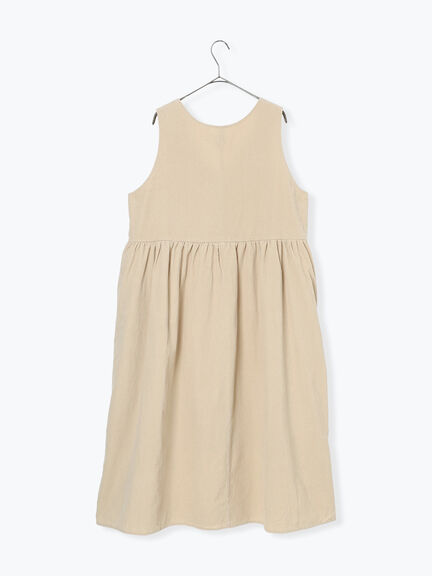 【WEB限定 Sサイズ】コール天ノースリーブワンピース（グレー/ベージュ/ブルー）｜TSUHARU by Samansa Mos2（ツハルバイサマンサモスモス）通販