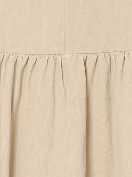 【WEB限定 Sサイズ】コール天ノースリーブワンピース（グレー/ベージュ/ブルー）｜TSUHARU by Samansa Mos2（ツハルバイサマンサモスモス）通販