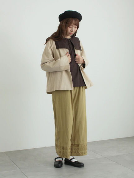 コール天ノーカラージャケット（グレー/ベージュ/ブルー）｜TSUHARU by Samansa Mos2（ツハルバイサマンサモスモス）通販