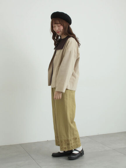 コール天ノーカラージャケット（グレー/ベージュ/ブルー）｜TSUHARU by Samansa Mos2（ツハルバイサマンサモスモス）通販