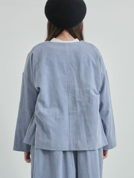 コール天ノーカラージャケット（グレー/ベージュ/ブルー）｜TSUHARU by Samansa Mos2（ツハルバイサマンサモスモス）通販