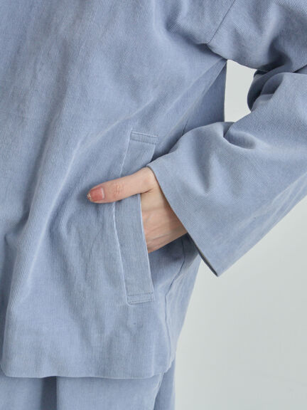 コール天ノーカラージャケット（グレー/ベージュ/ブルー）｜TSUHARU by Samansa Mos2（ツハルバイサマンサモスモス）通販