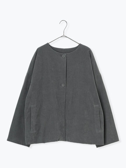 コール天ノーカラージャケット（グレー/ベージュ/ブルー）｜TSUHARU by Samansa Mos2（ツハルバイサマンサモスモス）通販