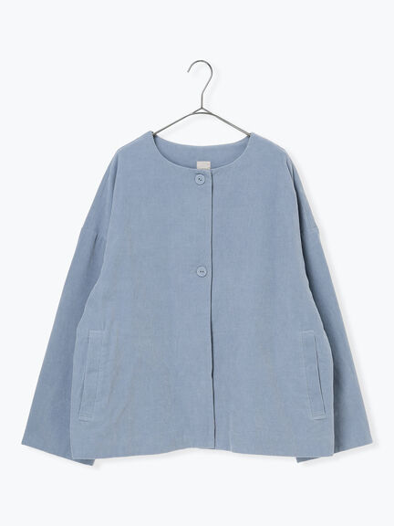 コール天ノーカラージャケット（グレー/ベージュ/ブルー）｜TSUHARU by Samansa Mos2（ツハルバイサマンサモスモス）通販