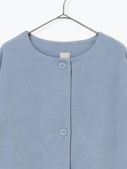 コール天ノーカラージャケット（グレー/ベージュ/ブルー）｜TSUHARU by Samansa Mos2（ツハルバイサマンサモスモス）通販