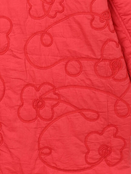 コード刺繍フラワー柄裏地キルトジャケット（ブラック/レッド/キナリ）｜TSUHARU by Samansa Mos2（ツハルバイサマンサモスモス）通販