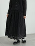 カットワーク刺繍裾スカラップスカート（ブラック）｜TSUHARU by Samansa Mos2（ツハルバイサマンサモスモス）通販