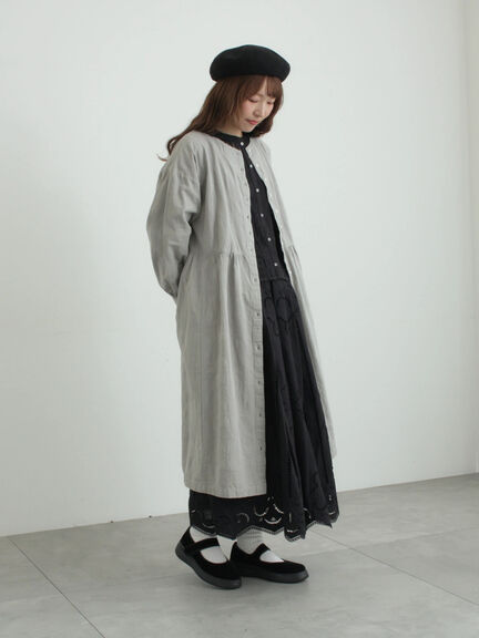 カットワーク刺繍裾スカラップスカート（オフホワイト/ブラック）｜TSUHARU by Samansa Mos2（ツハルバイサマンサモスモス）通販