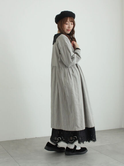 カットワーク刺繍裾スカラップスカート（オフホワイト/ブラック）｜TSUHARU by Samansa Mos2（ツハルバイサマンサモスモス）通販