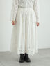 カットワーク刺繍裾スカラップスカート（オフホワイト/ブラック）｜TSUHARU by Samansa Mos2（ツハルバイサマンサモスモス）通販