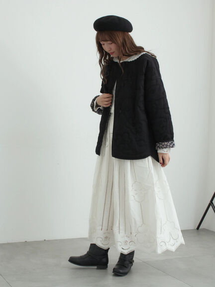 レースパッチワークセーラー襟ブラウス（オフホワイト/ブラック/ブルー）｜TSUHARU by Samansa Mos2（ツハルバイサマンサモスモス）通販