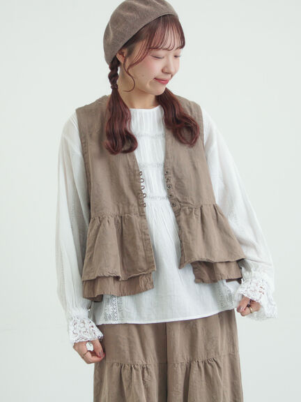 SM2 TSUHARU 刺繍切替ギャザーブラウス 新品 サマンサモスモスツハル 商品一覧(ブラック/黒系)｜TSUHARU by Samansa Mos2（ツハルバイ