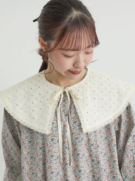 【LIBERTY】Katie and Millie柄襟付ワンピース（ピンク/ブルー）｜TSUHARU by Samansa Mos2（ツハルバイサマンサモスモス）通販