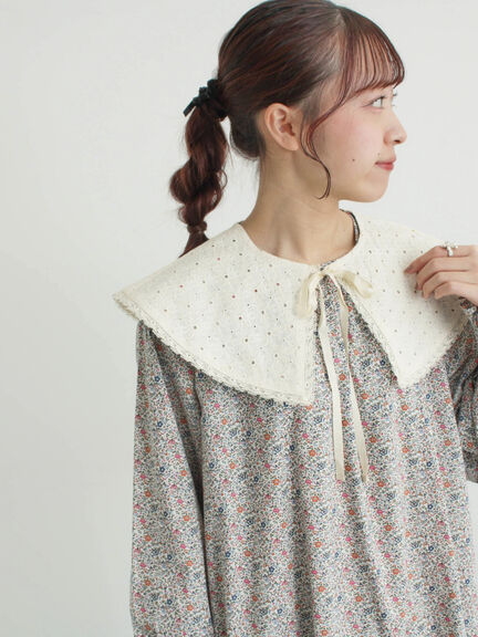 【LIBERTY】Katie and Millie柄襟付ワンピース（ピンク/ブルー）｜TSUHARU by Samansa Mos2（ツハルバイサマンサモスモス）通販