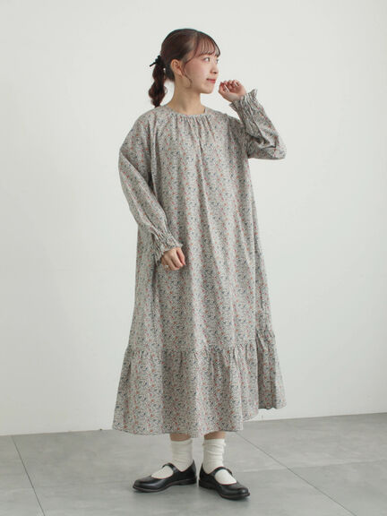 【LIBERTY】Katie and Millie柄襟付ワンピース（ピンク/ブルー）｜TSUHARU by Samansa Mos2（ツハルバイサマンサモスモス）通販