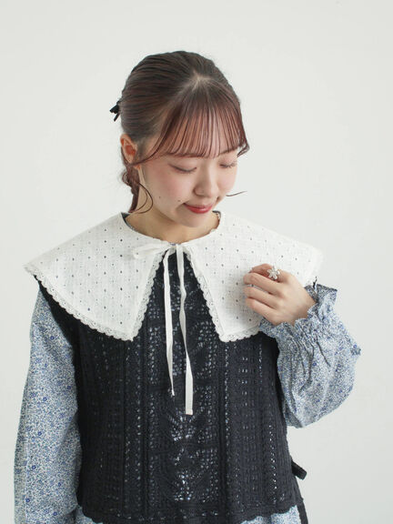 【LIBERTY】Katie and Millie柄襟付ワンピース（ピンク/ブルー）｜TSUHARU by Samansa Mos2（ツハルバイサマンサモスモス）通販