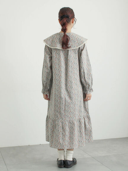 【LIBERTY】Katie and Millie柄襟付ワンピース（ピンク/ブルー）｜TSUHARU by Samansa Mos2（ツハルバイサマンサモスモス）通販