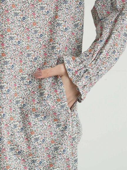 【LIBERTY】Katie and Millie柄襟付ワンピース（ピンク/ブルー）｜TSUHARU by Samansa Mos2（ツハルバイサマンサモスモス）通販