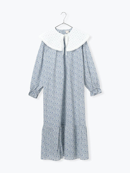 【LIBERTY】Katie and Millie柄襟付ワンピース（ピンク/ブルー）｜TSUHARU by Samansa Mos2（ツハルバイサマンサモスモス）通販