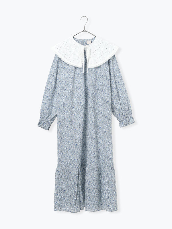 セール】 【LIBERTY FABRICS】Katie and Millie柄襟付ワンピース