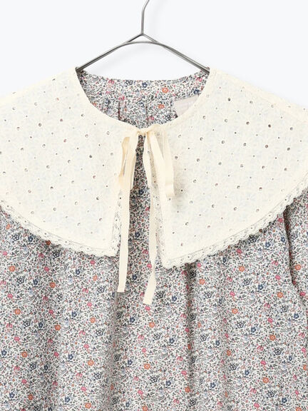 【LIBERTY】Katie and Millie柄襟付ワンピース（ピンク/ブルー）｜TSUHARU by Samansa Mos2（ツハルバイサマンサモスモス）通販