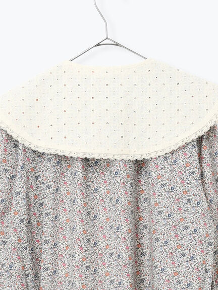 【LIBERTY】Katie and Millie柄襟付ワンピース（ピンク/ブルー）｜TSUHARU by Samansa Mos2（ツハルバイサマンサモスモス）通販