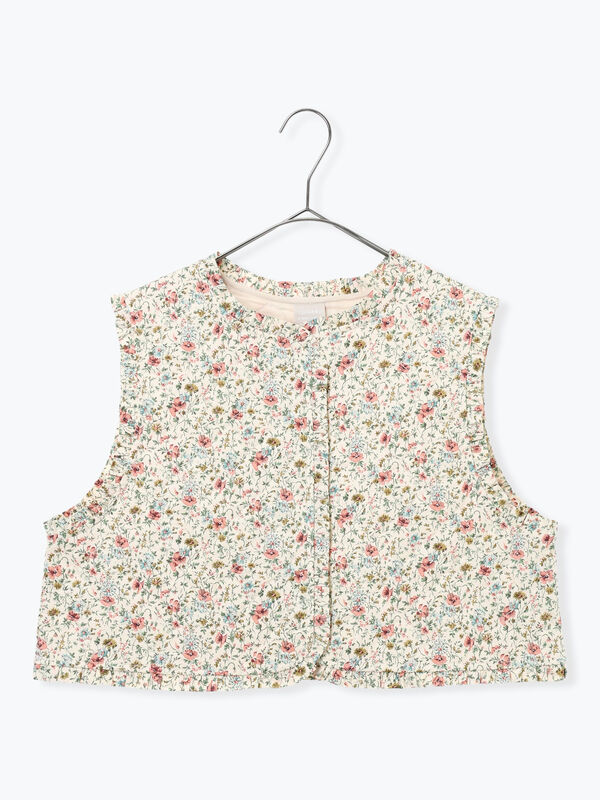 LIBERTY】BEATRICE柄キルトベスト（ピンク/ラベンダー/アウター/ベスト