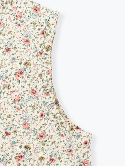 【LIBERTY】BEATRICE柄キルトベスト（ピンク/ラベンダー）｜TSUHARU by Samansa Mos2（ツハルバイサマンサモスモス）通販