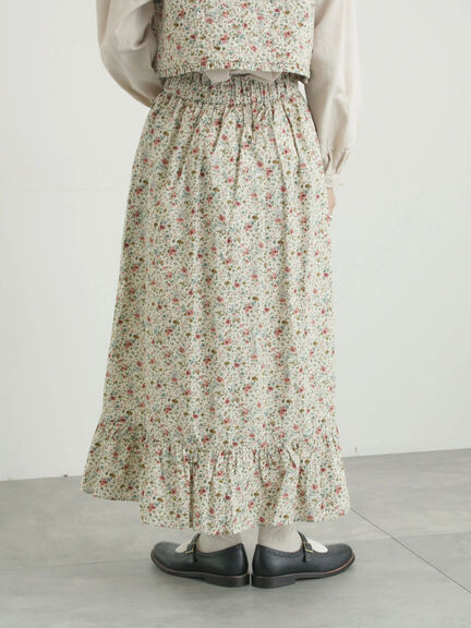 【LIBERTY】BEATRICE柄裾フリルスカート（ピンク/ラベンダー）｜TSUHARU by Samansa Mos2（ツハルバイサマンサモスモス）通販