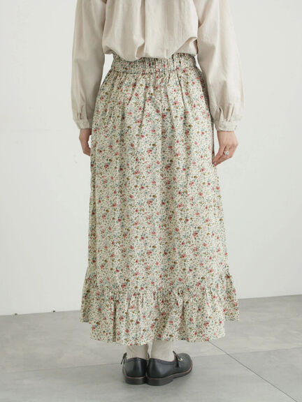 【LIBERTY】BEATRICE柄裾フリルスカート（ピンク/ラベンダー）｜TSUHARU by Samansa Mos2（ツハルバイサマンサモスモス）通販