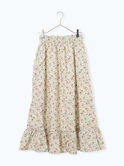 【LIBERTY】BEATRICE柄裾フリルスカート（ピンク/ラベンダー）｜TSUHARU by Samansa Mos2（ツハルバイサマンサモスモス）通販