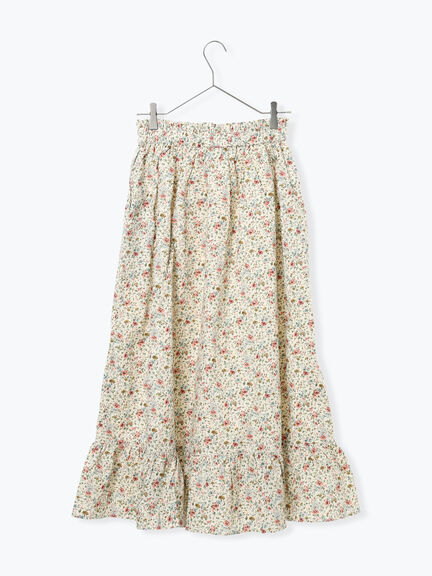 【LIBERTY】BEATRICE柄裾フリルスカート（ピンク/ラベンダー）｜TSUHARU by Samansa Mos2（ツハルバイサマンサモスモス）通販