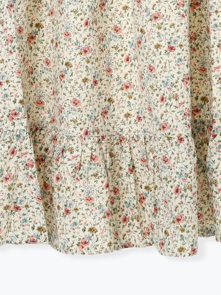 【LIBERTY】BEATRICE柄裾フリルスカート（ピンク/ラベンダー）｜TSUHARU by Samansa Mos2（ツハルバイサマンサモスモス）通販